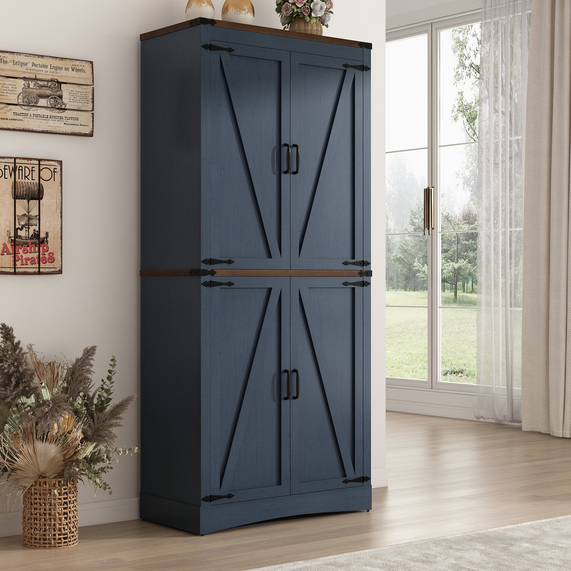 Gracie Oaks Frostia 71 Kitchen Pantry & Reviews | Wayfair
